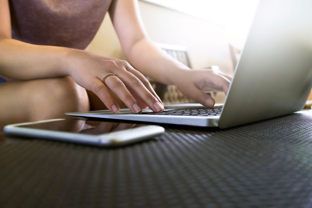 woman on laptop